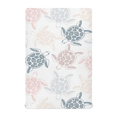 Sea Turtles Fitted Crib Sheet for Girls and Boys, Soft Breathable for Standar...