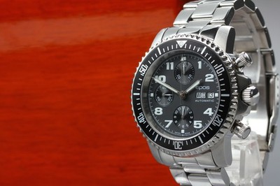 EPOS Divers Chrono 3365 Day Date AT Swiss Watch (16.5cm Wrist)[Bezel discolored]