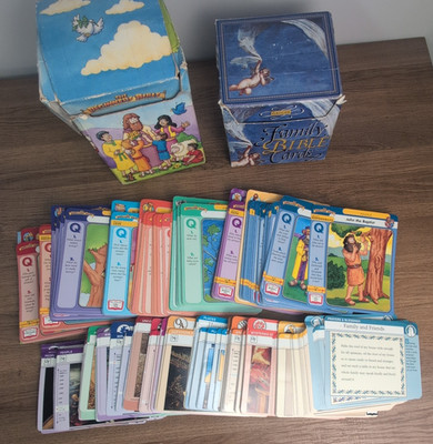 The Beginners Bible - Family Bible - Flash Cards Box Sets by Grolier Lot *Flaws