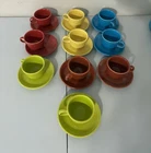 Lot of 10 Fiestaware multicolored Coffee tea Cup & Saucer Sets 20Pieces
