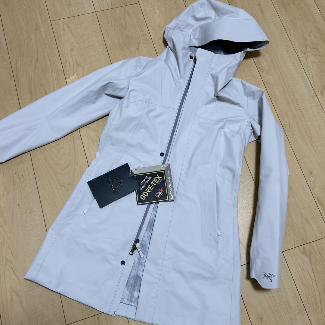 Giacca antipioggia ARC'TERYX GORE TEX bianca XS TP impermeabile cappotto esterno