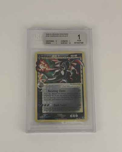BGS 1 2006 Pokemon EX Dragon Frontiers #100 Charizard GOLD STAR **POP 1**