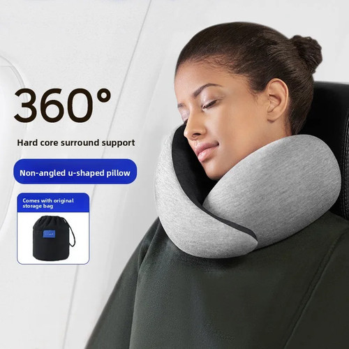 Travel Neck Pillow 360 Memory Foam Airplane Nap U Shape Support Portable Rest