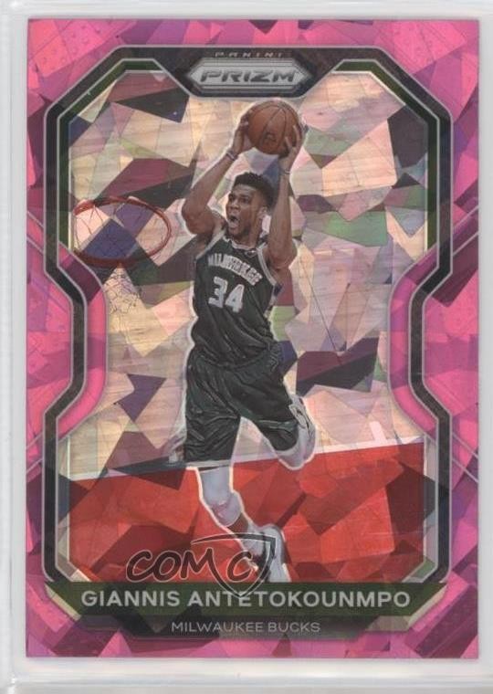 2020-21 Panini Prizm Pink Ice Prizm Giannis Antetokounmpo #111 0v9