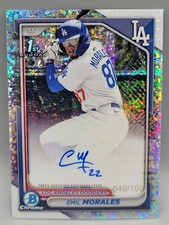 2024 Bowman Chrome - Prospect Autographs Emil Morales #CPA-EM Mini-Diamond /100