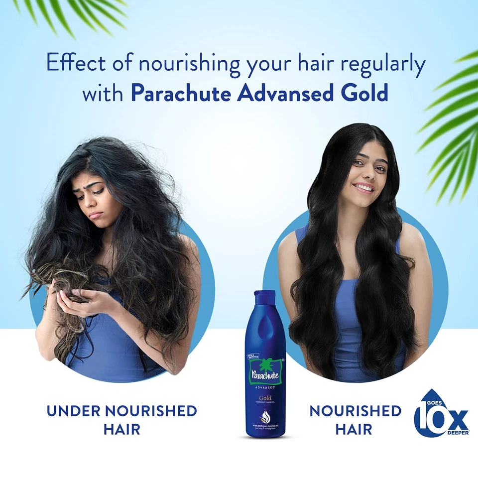Parachute Advansed Gold Reine Kokosnuss Haar Öl Für Starkes Haar 400ml - Bild 4 von 4