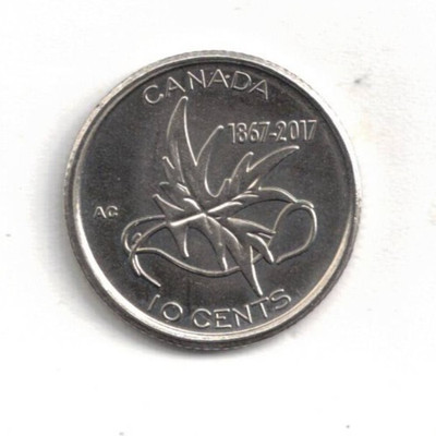 2017 Canadian Anniversary Uncirculated Ten Cent Coin!