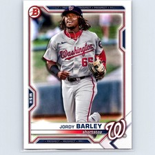 2021 Bowman Draft - Jordy Barley #BD-6 - Washington Nationals
