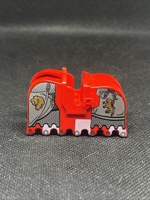 Lego Horse Barding Ruffled Edge Gold Lion Silver Plate Armor 2490pb08 7947 10223