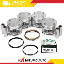 Pistons w/ Rings fit 88-95 Honda Civic Del Sol CRX 1.5 D15B1 D15B2 D15B7