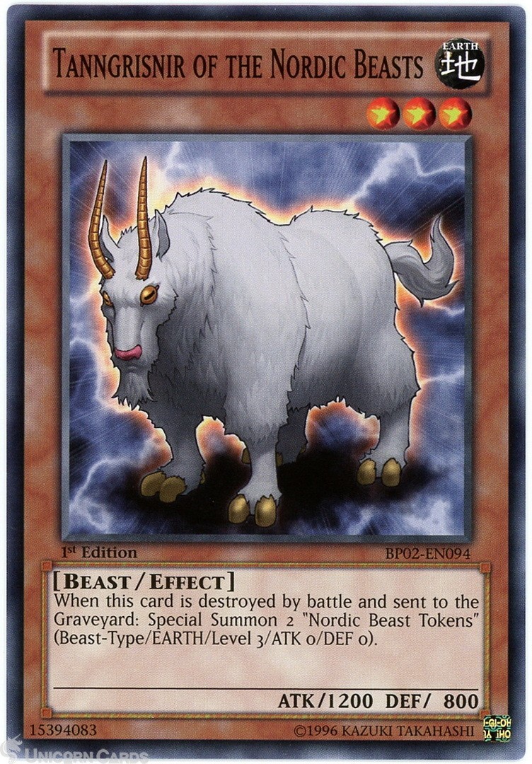 BP02-EN094 Tanngrisnir of the Nordic Beasts : Mosaic Rare 1st Edition Mint YuGiO