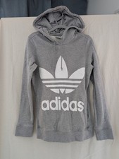Adidas Superstar Logo Pullover Hoodie Sweater Spell Out Size 6 Grey