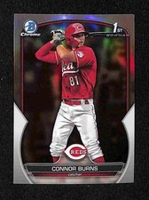 2023 Bowman Draft - Connor Burns Chrome Refractor 1st Bowman #BDC-159 Reds