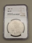 1881 Morgan Silver Dollar $1 MS 63 NGC