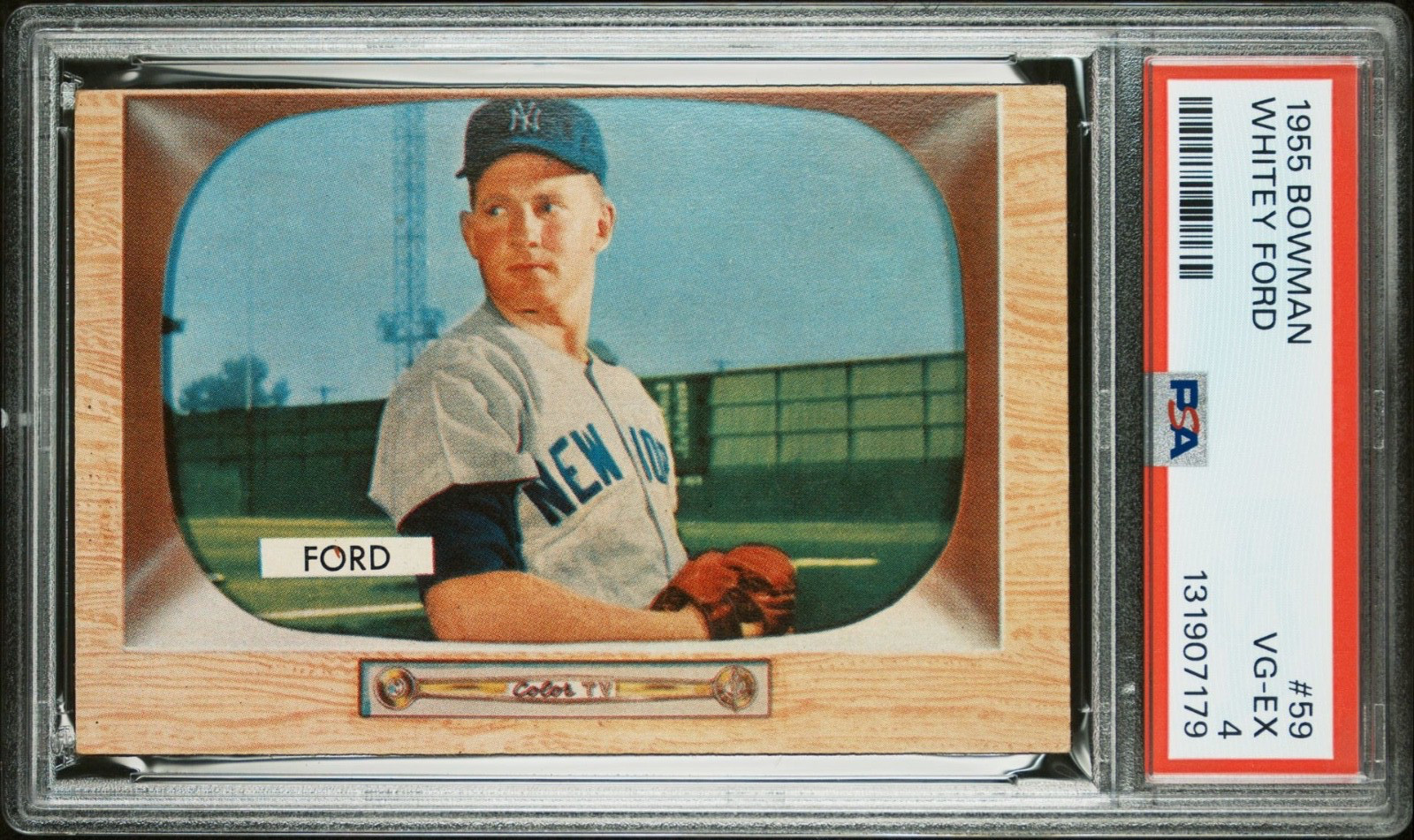1955 Bowman WHITEY FORD #59 PSA 4 VG-EX New York Yankees HOF LEGEND