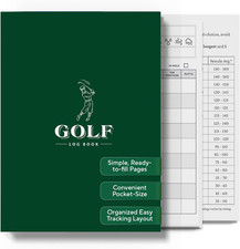 Golf Log Book – Pocket Golf Yardage Book & Golf Score Book – Golf Gifts for Men,