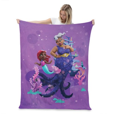 Disney Ariel Ariel And Ursula Disneyland Fleece Blanket