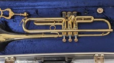 Amati Kraslice ATR 201 B Flat brass trumpet, in a hard case. Czech Republic.