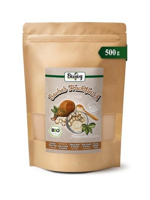 BIOBaobab Pulver 500 g, Baobab Fruchtfleisch schonend gemahlen, ohne Zusätze,...