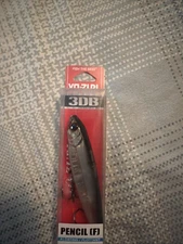 Yo-Zuri• 3DB •Pencil F 100 •Walking Bait•  4” •Prism Silver Black•