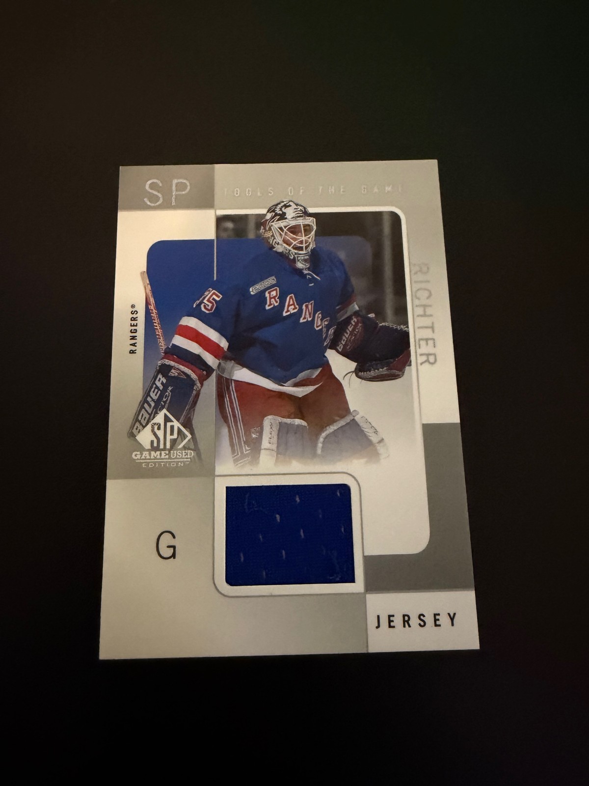 2000-01 SP Game Used #MR Mike Richter Tools of the Game Jersey