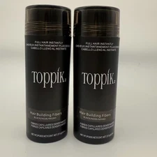 2 Packs Toppik Hair Building Fibers Medium Brown 27.5 Dark Brown Light Brown