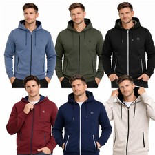JJ Willis Mens Zip Up Hoodie Casual Fleece Hooded Long Sleeve Jacket S-2XL UK