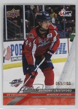 2024-25 Upper Deck CHL Exclusives 65/100 Anthony Cristoforo #70 1t90
