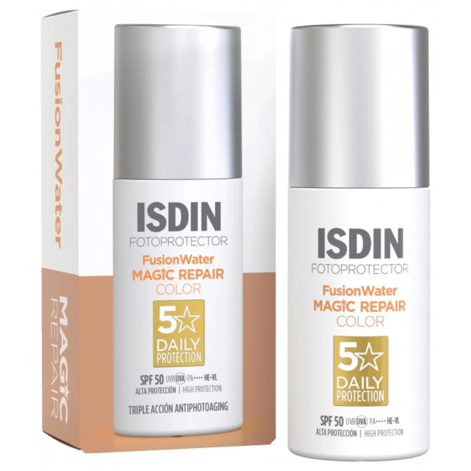 Isdin Fotoprotector Fusion Water Magic Repair Color Getönte Sonnencreme SPF50 50
