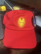 Marvel Baseball Cap Unisex One Size Iron Man Embroidered Avengers Red Hat Strap