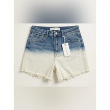 Risen High Rise shorts Ombre Frayed Size Small NWT