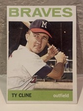 1964  TY CLINE - Topps Baseball Card # 171 - MILWAUKEE BRAVES EXMT