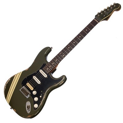 ギター OliveGreen RelicLaquerFinishStratocaster Fender Custom Shop MVP Stratocaster HSS Relic Olive Drab w/Comp