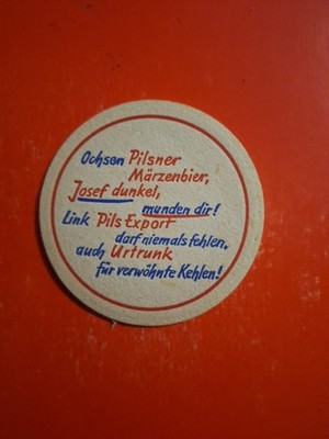 Bierdeckel Link Pils Export - Möhringer Ochsen Bräu