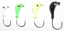 Banana Jigs, Painted Body, Eagle Claw 413CAT Hooks, (8) Sizes, 10 Per Pack