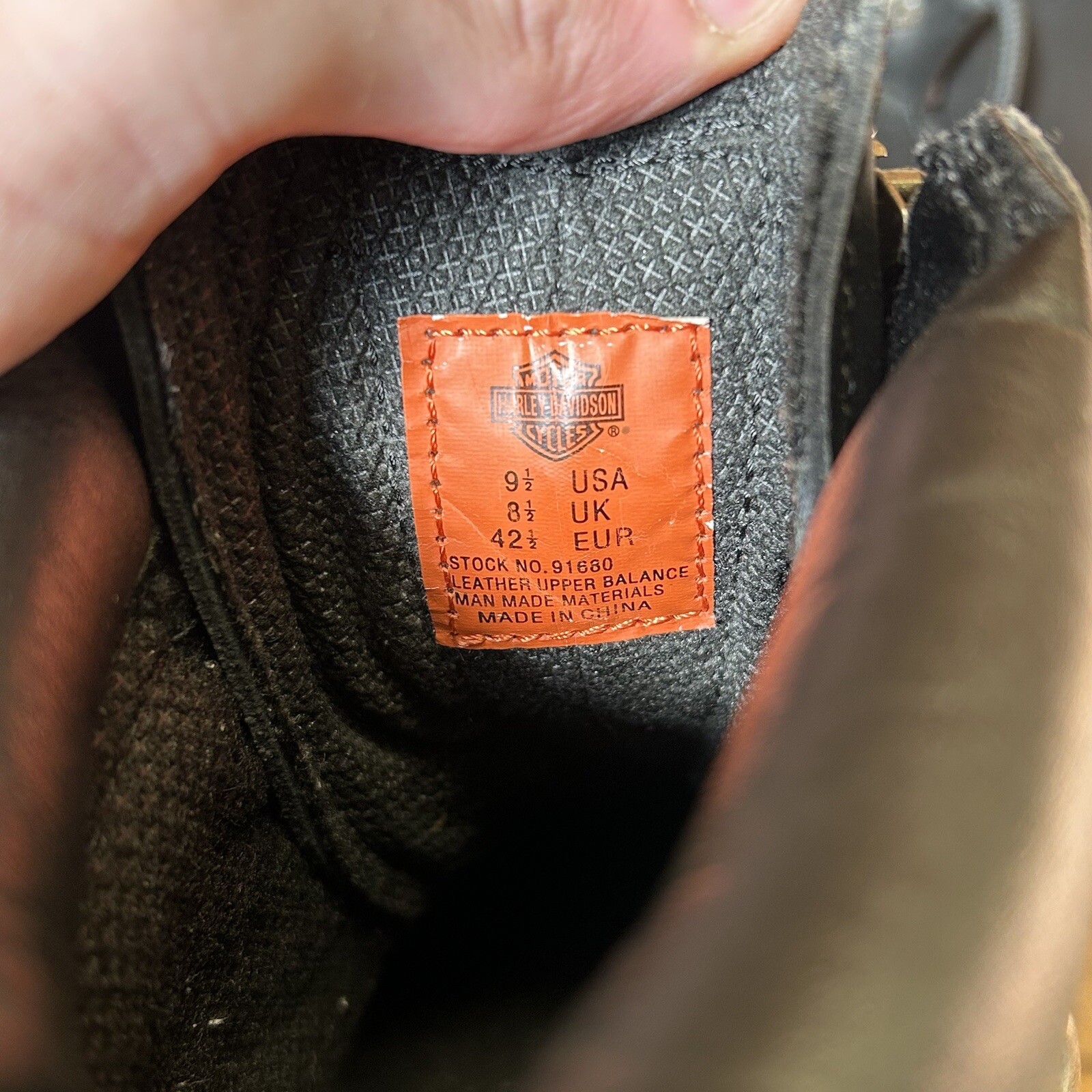 Men's Harley Davidson Brake Light Black Leather Motorcycle Boots Size 9 1/2 eBay