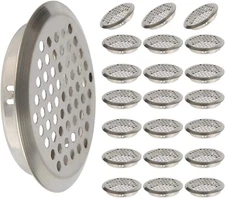 XMHF 20Pcs Air Vents 2 Inch Circular Soffit Vent Stainless Steel round Vent Mesh