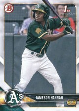 2018 Bowman Draft #BD-160 Jameson Hannah Oakland Athletics