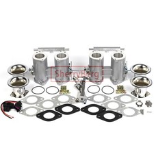 Twin 50 Mm Dcoe Throttle Bodieslinkagetpsair Horns For Weberdellortosolex