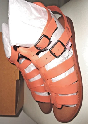 Sandales esprit spartiates rose saumon multibrides zip latéral ZARA GIRLS 38 - Photo 1/4