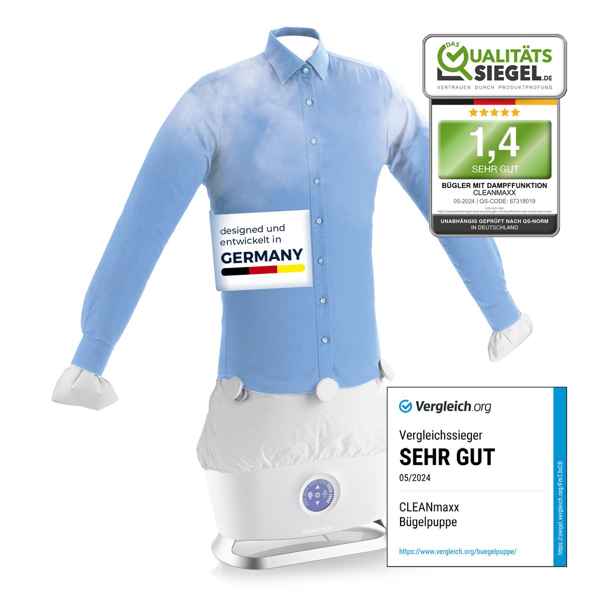 Repasseuse Automatique pour Chemises cleanmaxx 02968 1800 W Blanc