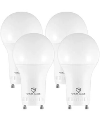GREAT EAGLE LIGHTING CORPORATION LED GU24 Base A19 Shape 9W 60W .4 Pack