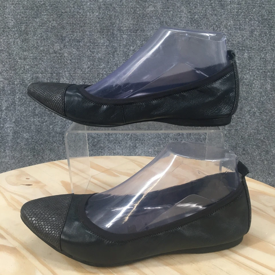 Zapatos Tamaris para mujer 37 Baja Ballet planos cuero negro punta puntiaguda informales Foto 2 de 4