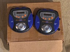 2 Vintage 1999 AIWA Cross Trainer XP-SP90 Personal Portable CD Players TESTED