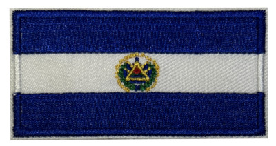 EL SALVADOR FLAG Embroidered Hot melt adhesive Patch Stick LOT Free Shipping
