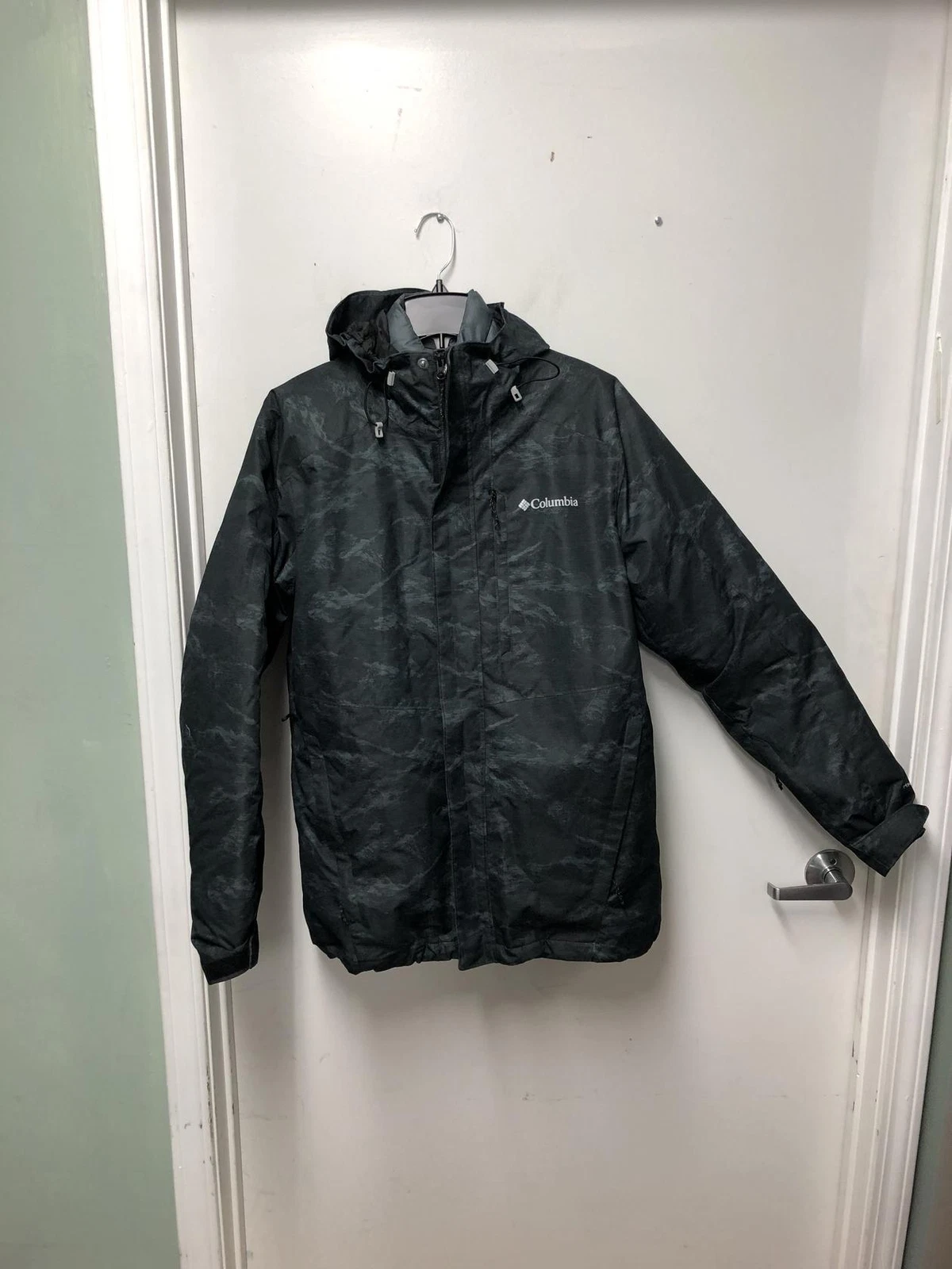Columbia Men's Nordic Point Interchange Jacket Black Camo/Gray Size Medium