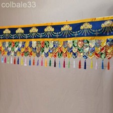5m 197in Tibetan buddhism Wall curtain Printed tassel Buddha Mantle