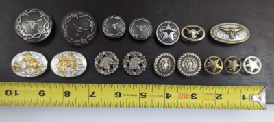 Western Saddle Horse Belt Tack Ranger Star Conchos Screw  display picture 1