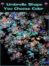 UMBRELLA Shape Glitter U CHOOSE Nail  Acrylic  Gel  Body Art  Face  Festival  Crafts