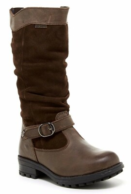 Naturino Sibilla Kids Girls Faux Shearling Lined Boot Brown Size 29 US 11.5 - 12